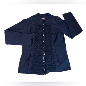 Royal Bones Black Military Jacket XXL Black Steampunk Gothic Victorian Vamp